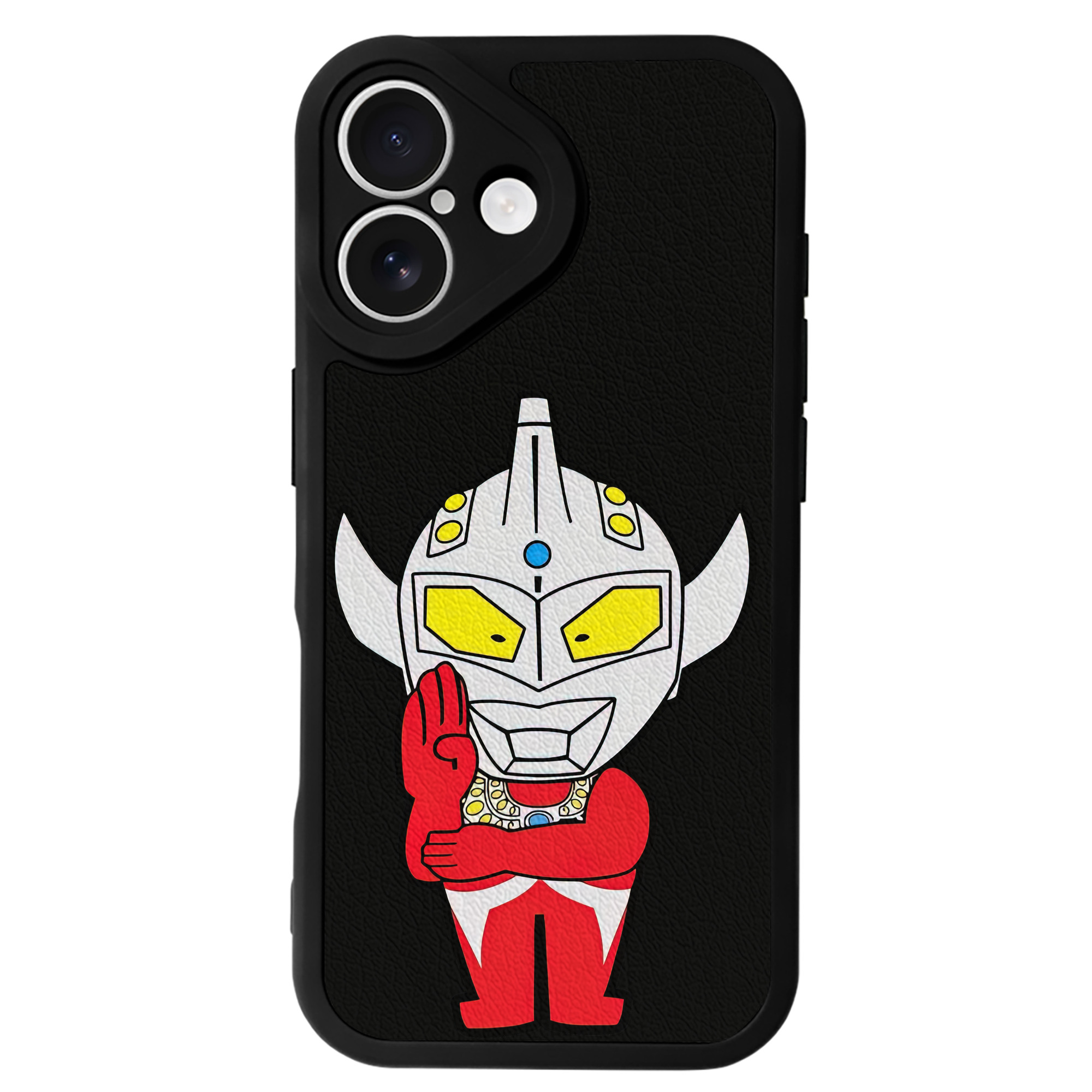 （画像用） ウルトラマン Ultraman 【iPhone 16シリーズ対応】シリコンスマホケース（レザー調） 材質：シリコン